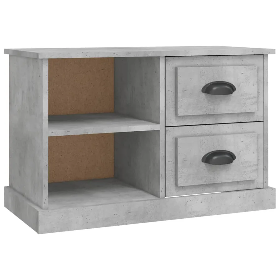 Meuble TV gris béton 73x35,5x47,5 cm bois d'ingénierie - 2