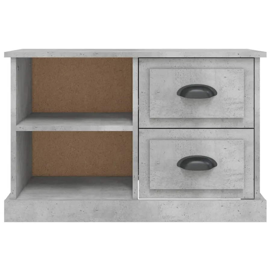 Meuble TV gris béton 73x35,5x47,5 cm bois d'ingénierie - 6
