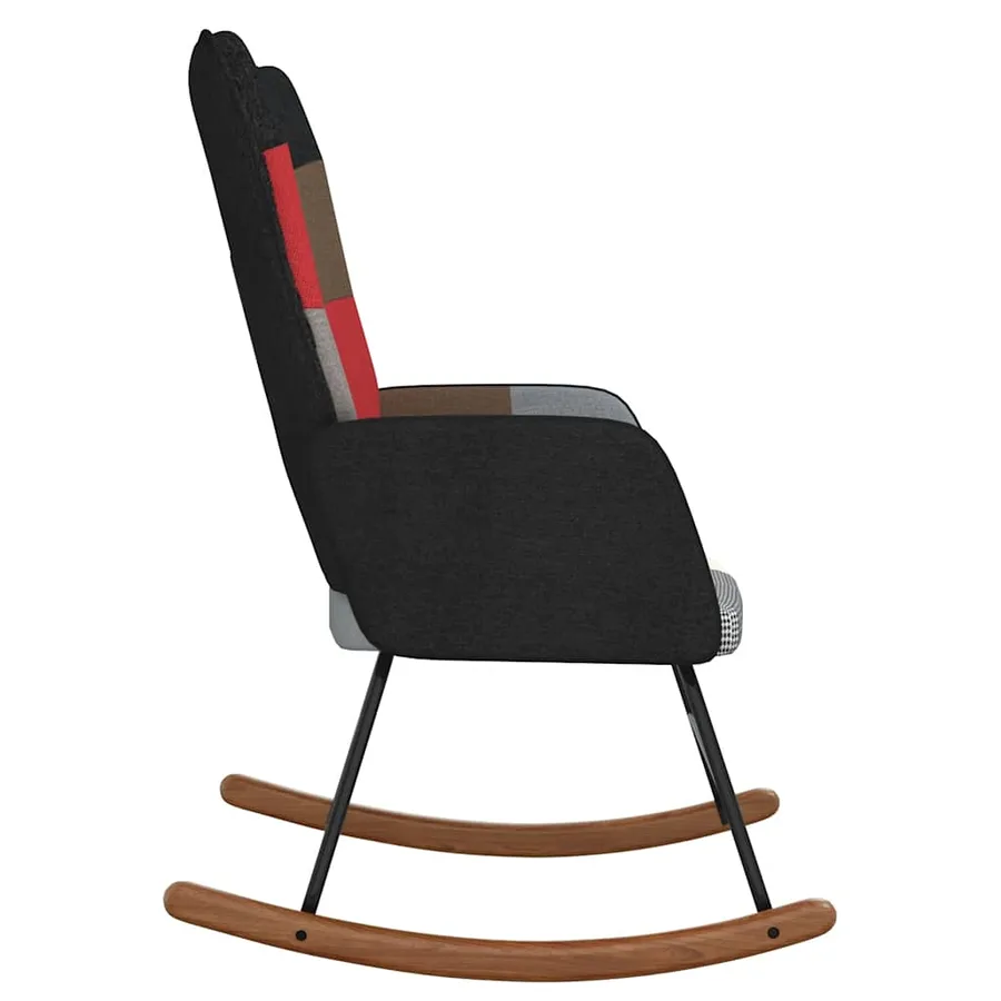Chaise à bascule Patchwork Tissu - 4