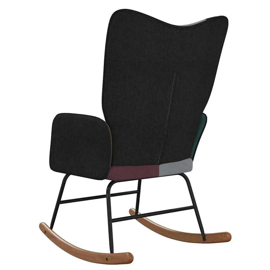 Chaise à bascule Patchwork Tissu - 5