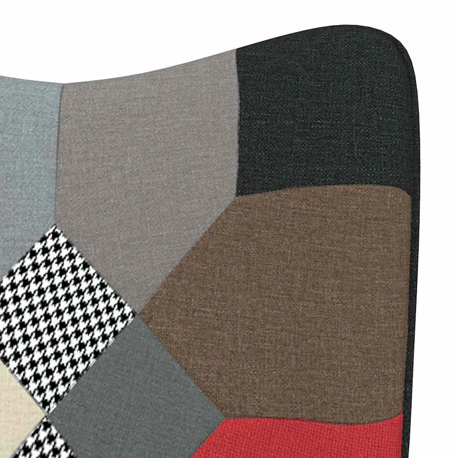 Chaise à bascule Patchwork Tissu - 6