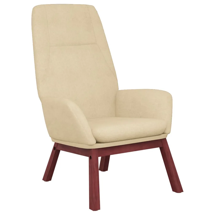 Chaise de relaxation Crème Tissu - 2