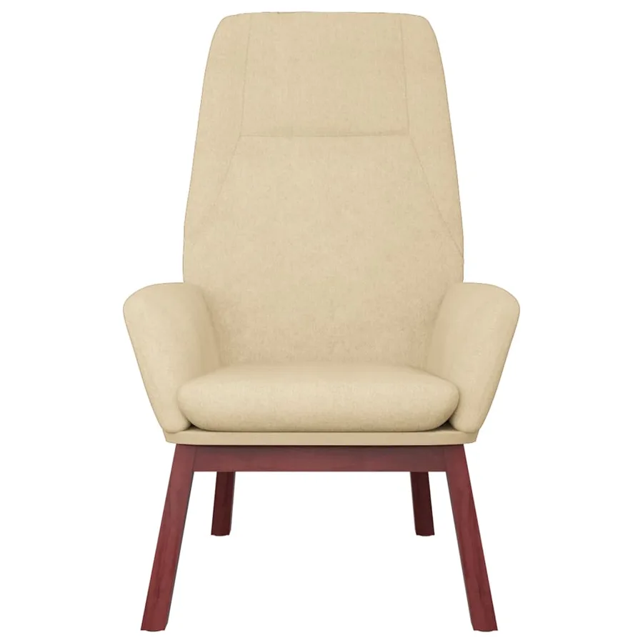 Chaise de relaxation Crème Tissu - 3