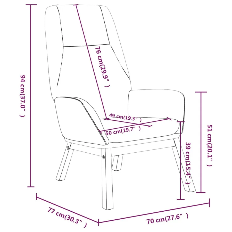 Chaise de relaxation Crème Tissu - 8