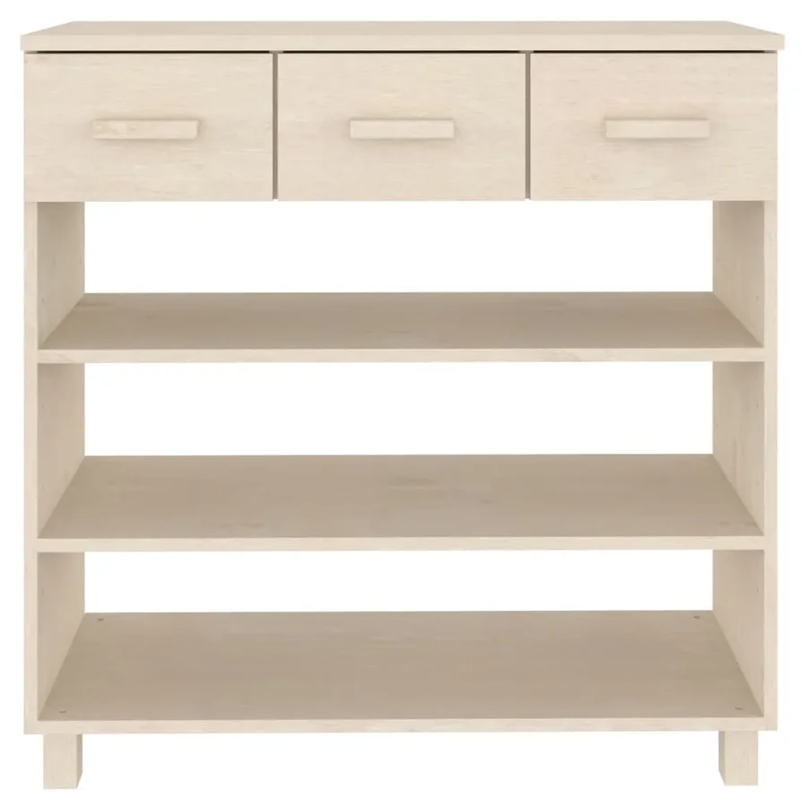 Table console HAMAR Marron miel 90x35x90 cm Bois massif de pin - 5