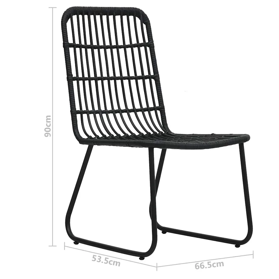 Ensemble à manger d'extérieur 7 pcs résine tressée et verre - 13