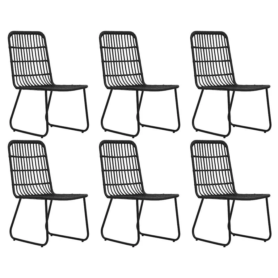 Ensemble à manger d'extérieur 7 pcs résine tressée et verre - 3