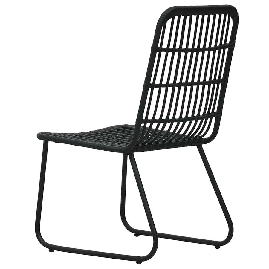 Ensemble à manger d'extérieur 7 pcs résine tressée et verre - 7