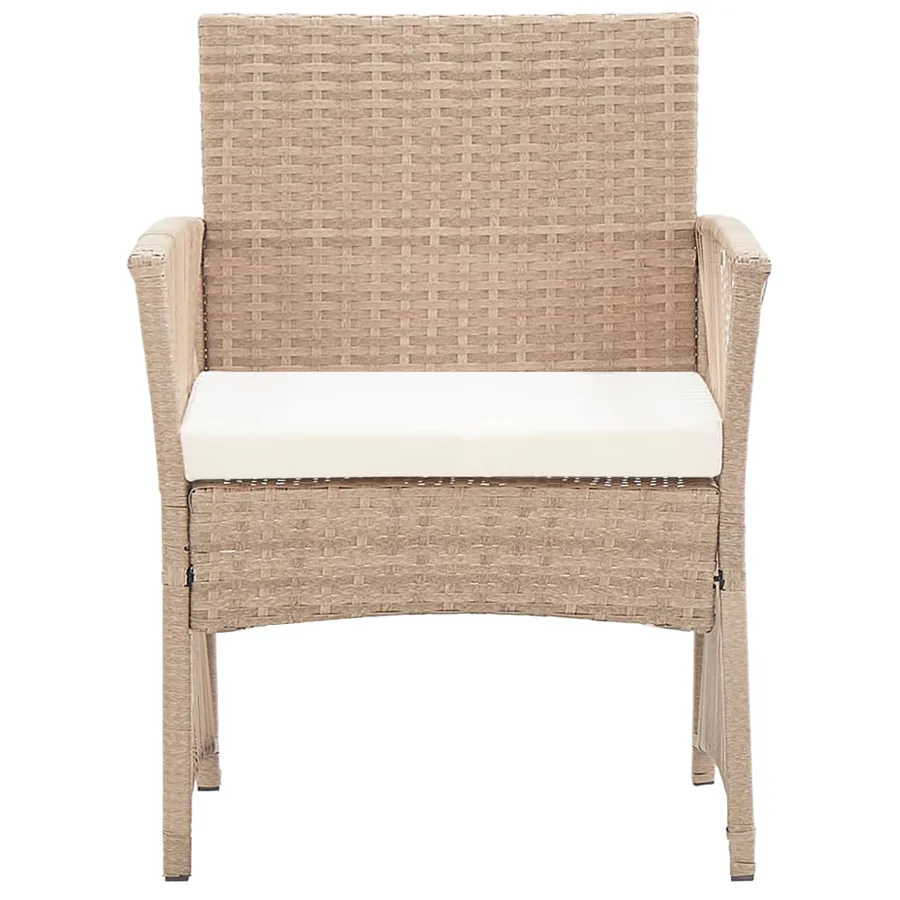 Salon de jardin 4 pcs avec coussins Résine tressée Beige - 13