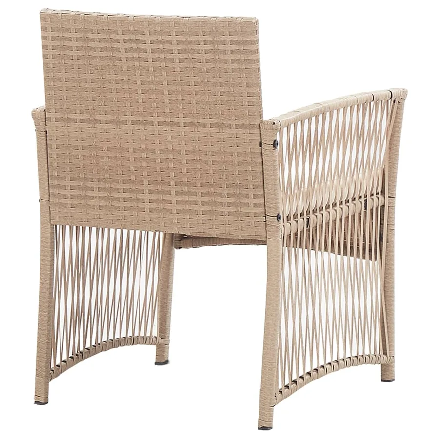 Salon de jardin 4 pcs avec coussins Résine tressée Beige - 15