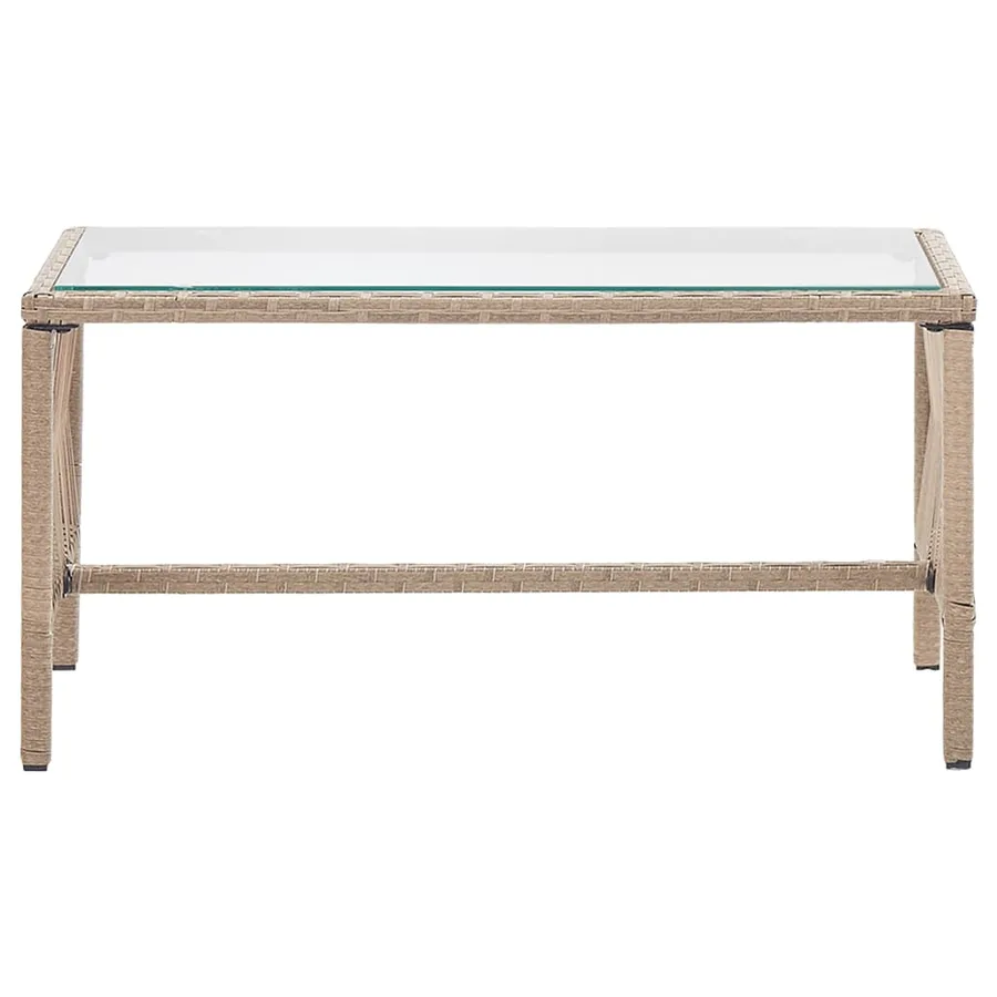 Salon de jardin 4 pcs avec coussins Résine tressée Beige - 4
