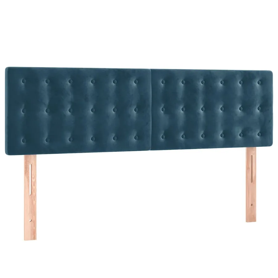 Sommier à lattes de lit et matelas Bleu foncé 140x200cm Velours - 6