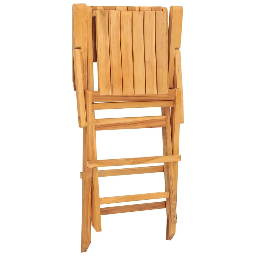 Chaises de jardin pliantes lot de 8 55x61x90cm bois massif teck - 2