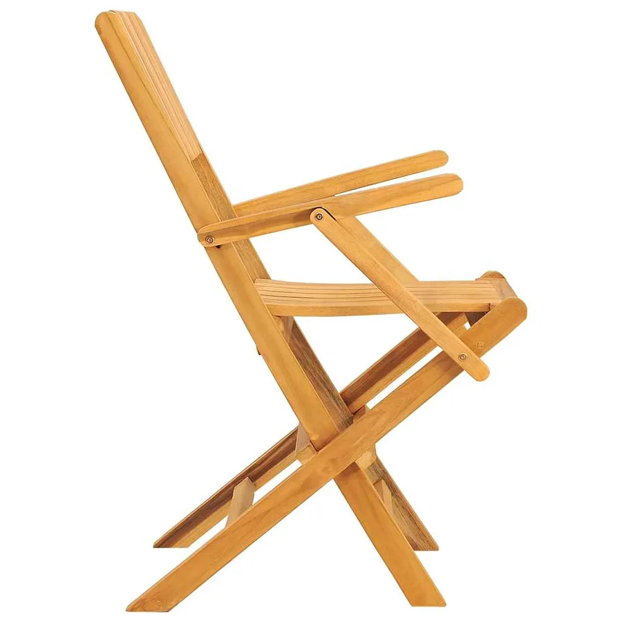 Chaises de jardin pliantes lot de 8 55x61x90cm bois massif teck - 4