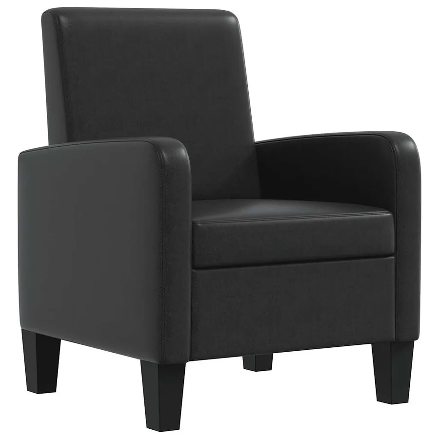 Fauteuil Noir Similicuir - 2