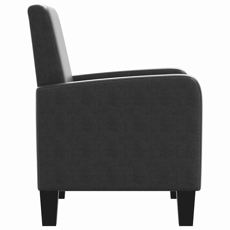 Fauteuil Noir Similicuir - 4