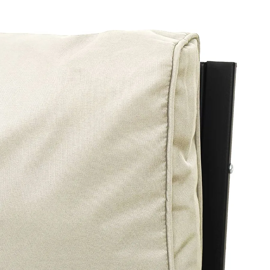 Salon de jardin 7 pcs avec coussins sable acier - 9