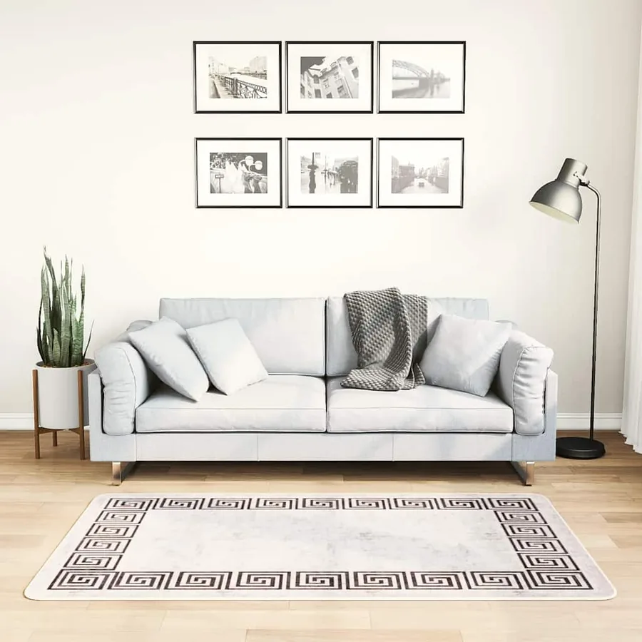 Tapis lavable 80x150 cm Beige clair