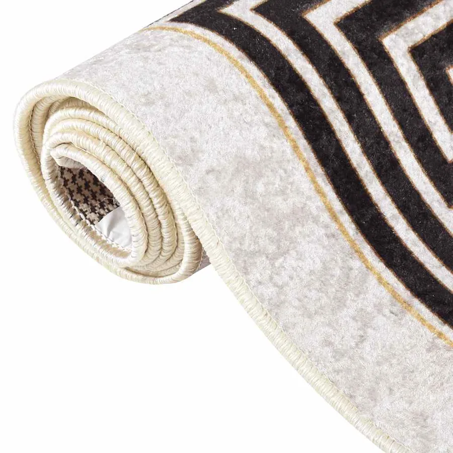 Tapis lavable 80x150 cm Beige clair - 3