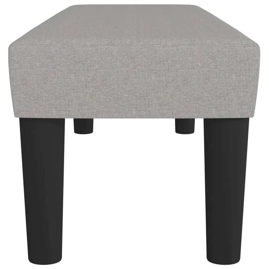 Banc Gris clair 100x30x30 cm Tissu - 4