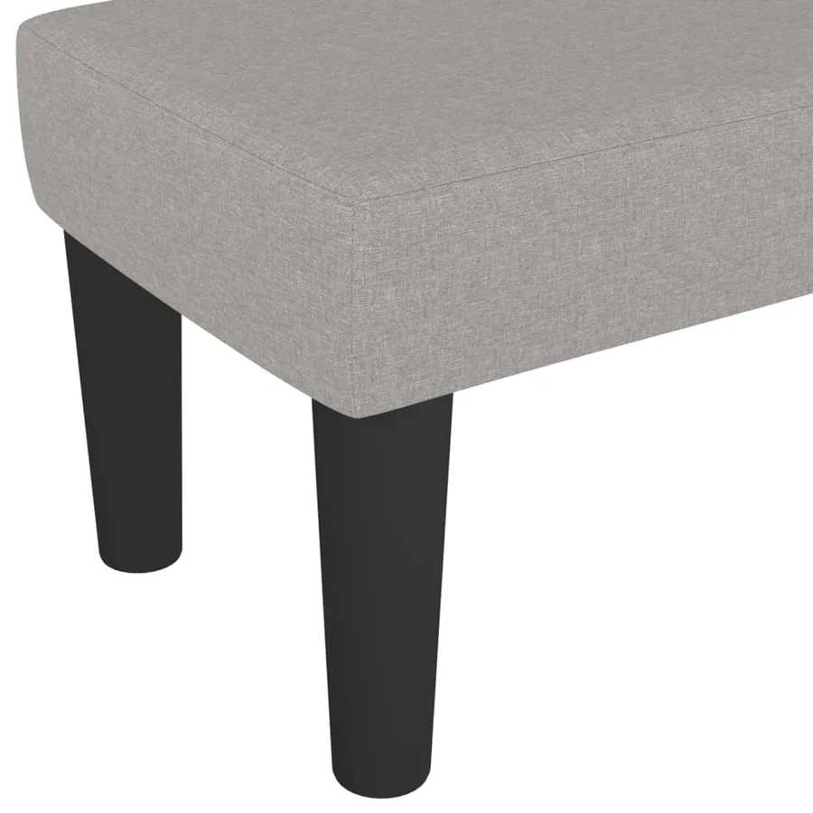 Banc Gris clair 100x30x30 cm Tissu - 5