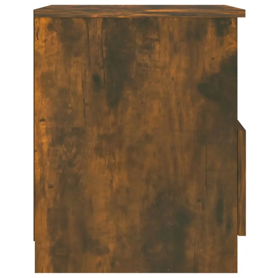 Tables de chevet 2 pcs chêne fumé 40x40x50 cm bois d'ingénierie - 7