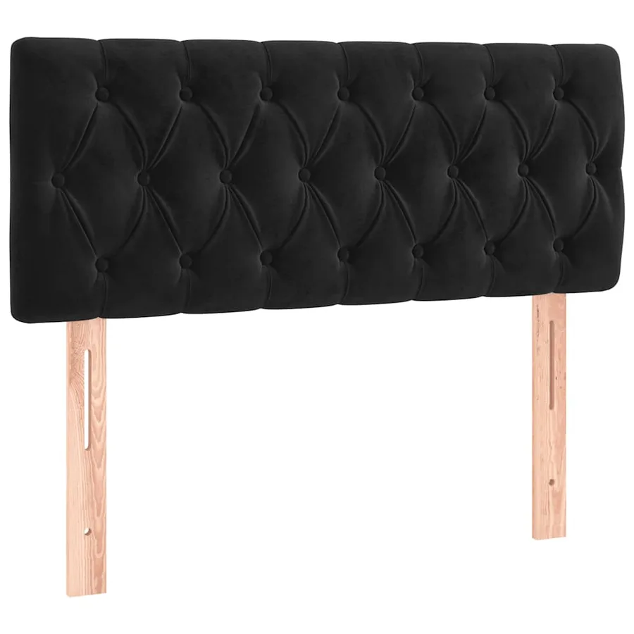 Sommier à lattes de lit avec matelas et LED Noir 100x200 cm - 7