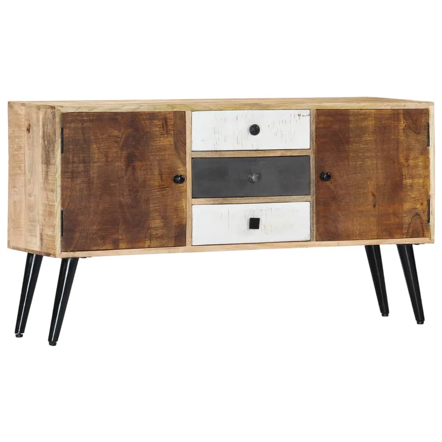 Buffet 118x30x62 cm Bois de manguier massif - 10