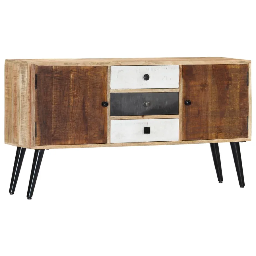 Buffet 118x30x62 cm Bois de manguier massif - 11
