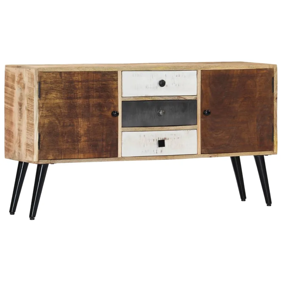 Buffet 118x30x62 cm Bois de manguier massif - 12