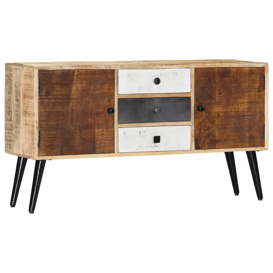Buffet 118x30x62 cm Bois de manguier massif - 13