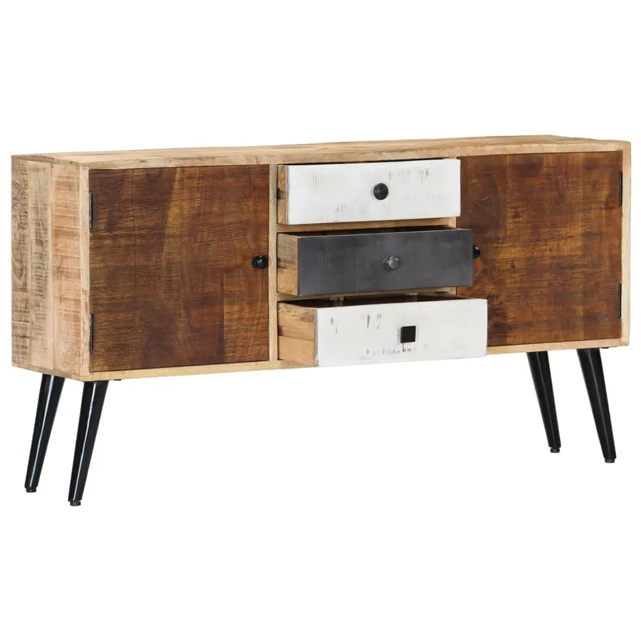 Buffet 118x30x62 cm Bois de manguier massif - 4