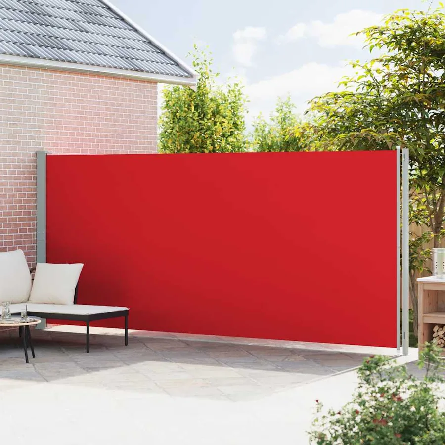 Auvent latéral rétractable de patio 200x600 cm Rouge - 3
