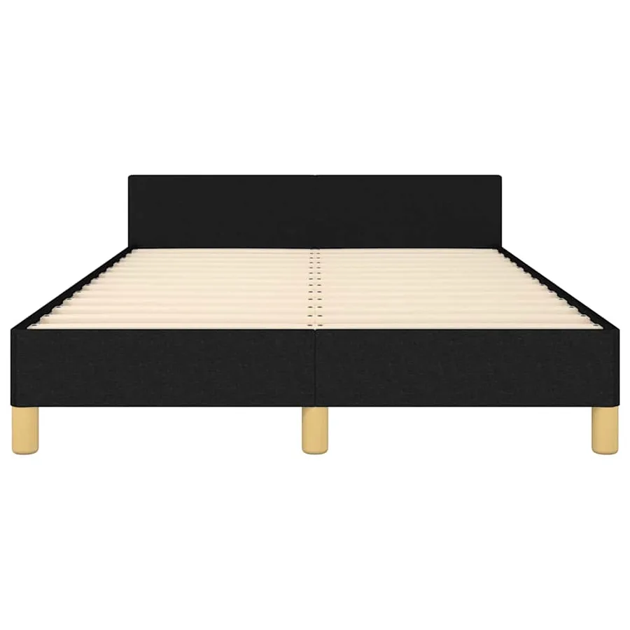 Cadre de lit sans matelas noir 120x200 cm tissu - 5