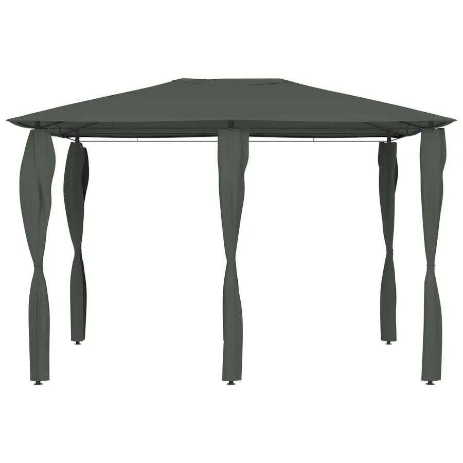 Belvédère à revêtement de poteaux 3x4x2,6 m Anthracite 160 g/m² - 2