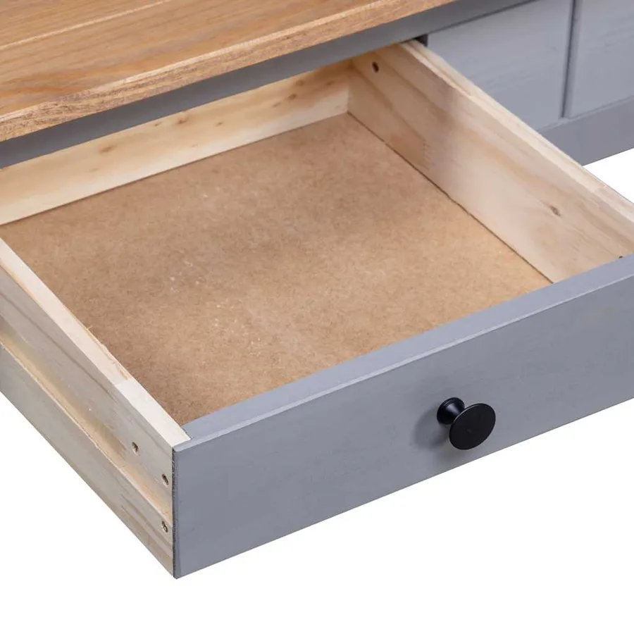 Table basse Gris 100x60x43,5 cm Pin massif Assortiment Panama - 8