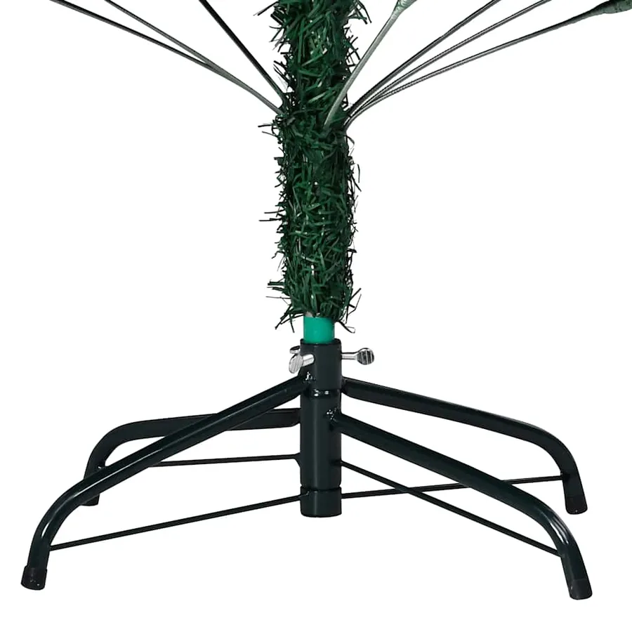 Arbre de Noël artificiel pré-éclairé et boules vert 150 cm PVC - 9