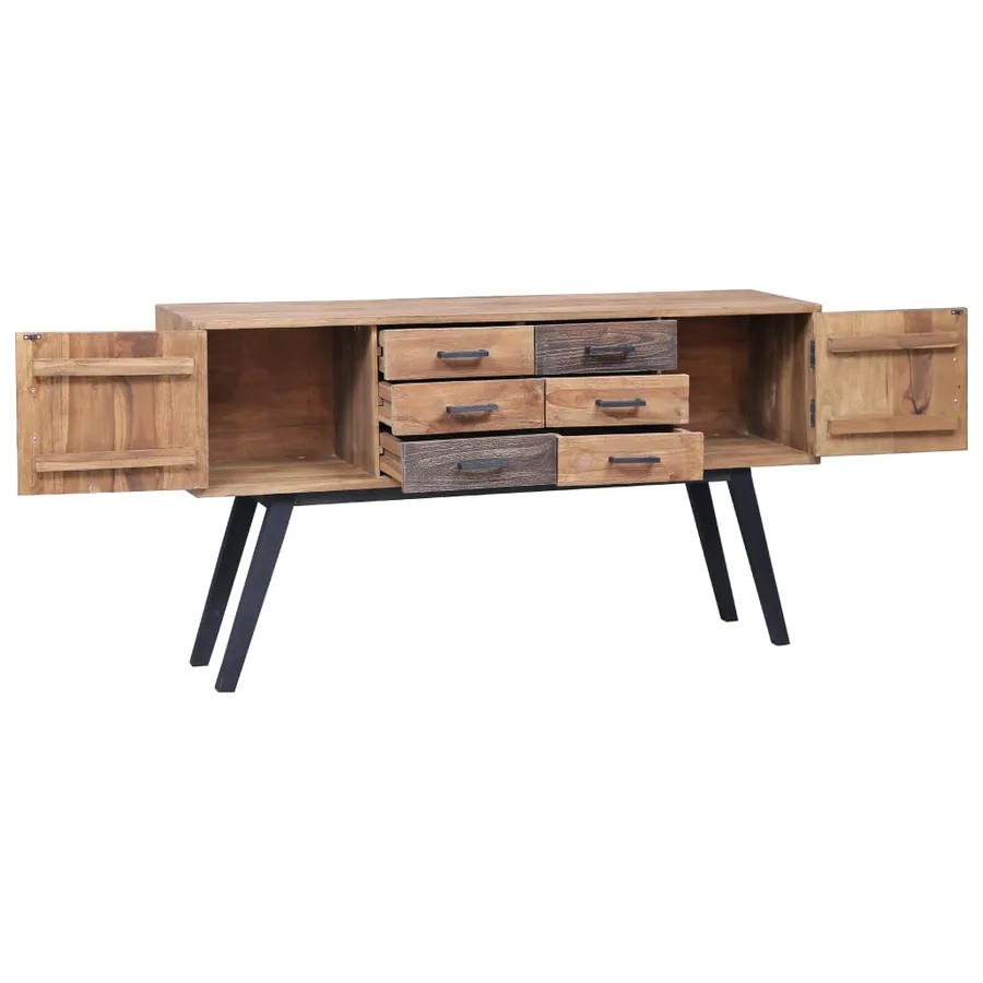 Armoire latérale 110x30x75 cm Teck solide - 3