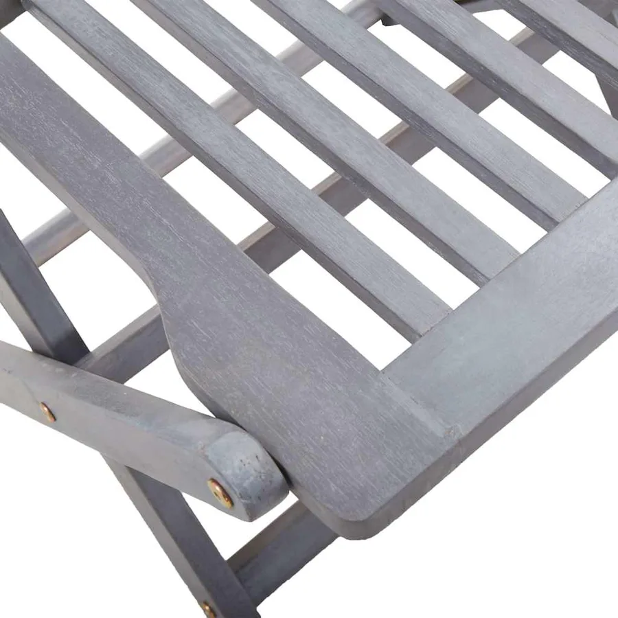 Chaises pliables d'extérieur lot de 2 et coussins Bois d'acacia - 17