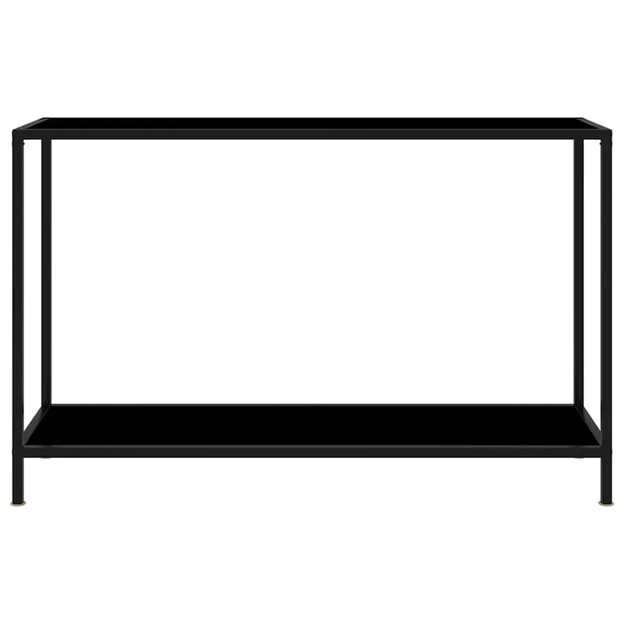 Table console Noir 120x35x75 cm Verre trempé - 2