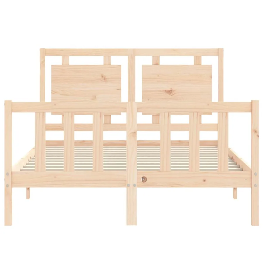 Cadre de lit sans matelas 140x200 cm bois massif de pin - 6
