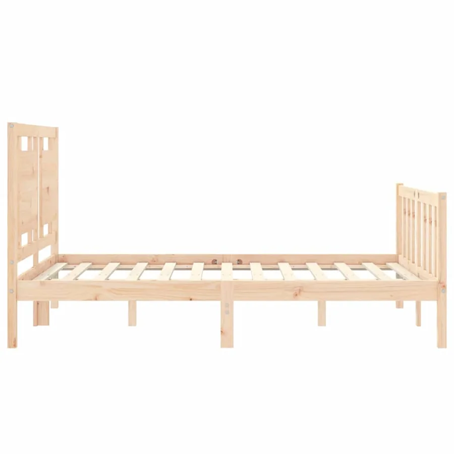 Cadre de lit sans matelas 140x200 cm bois massif de pin - 7
