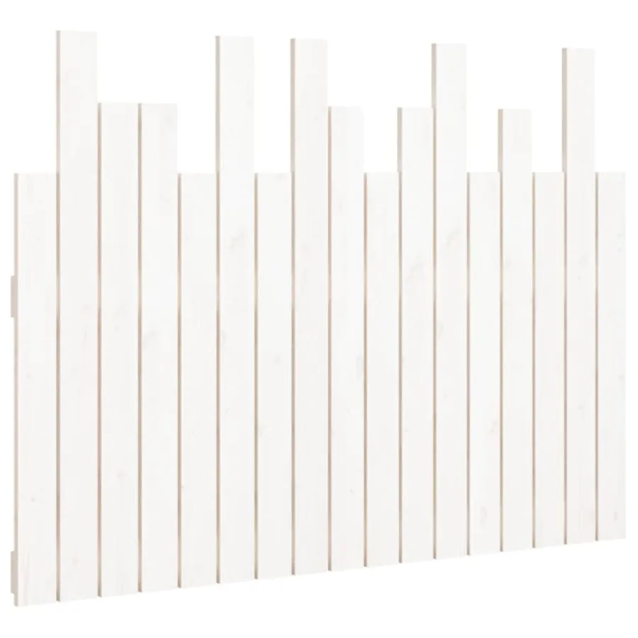 Tête de lit murale Blanc 108x3x80 cm Bois massif de pin - 2
