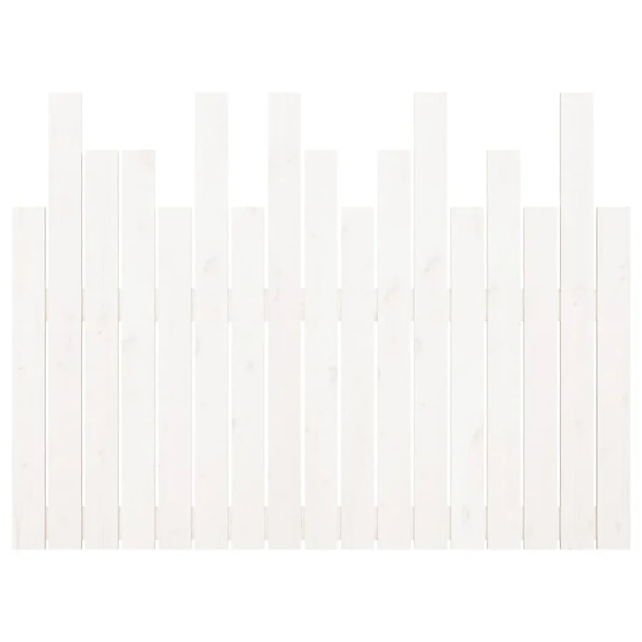 Tête de lit murale Blanc 108x3x80 cm Bois massif de pin - 5