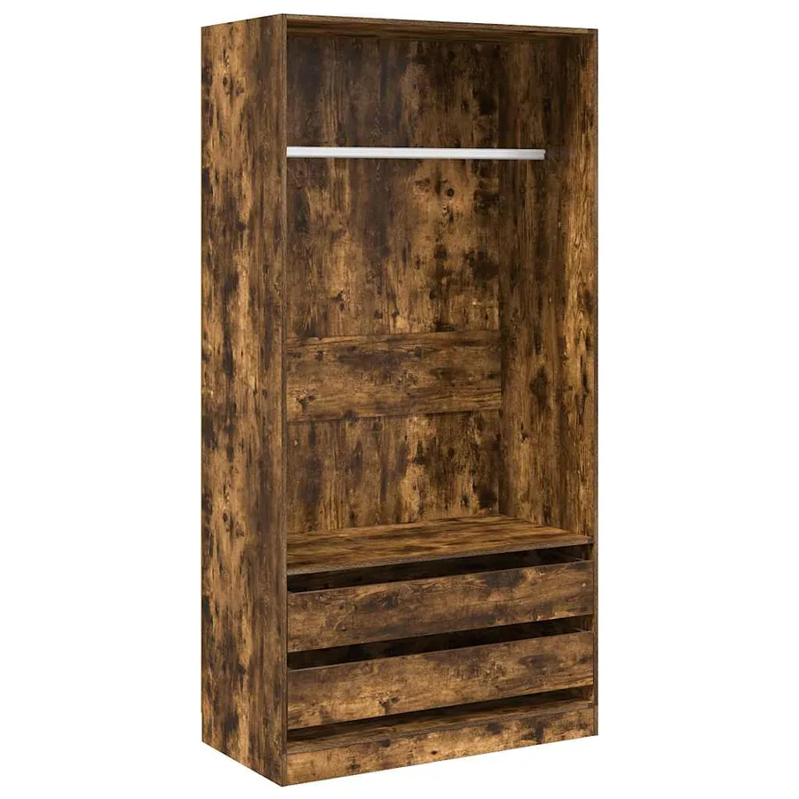 Garde-robe Chêne fumé 100x50x200 cm Bois d'ingénierie - 2