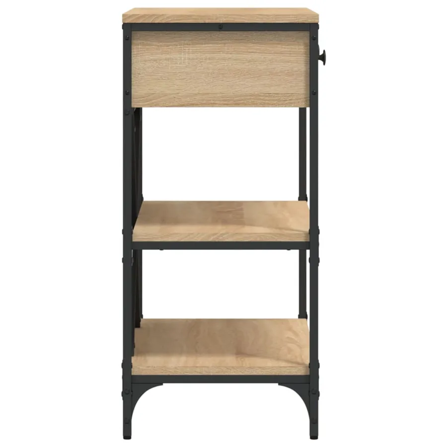 Table console chêne sonoma 75x34,5x75 cm bois d'ingénierie - 6