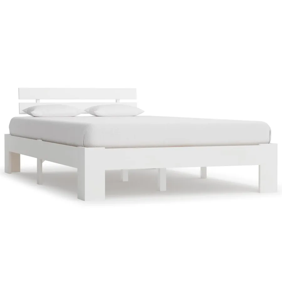Cadre de lit sans matelas blanc 140x200 cm bois de pin massif