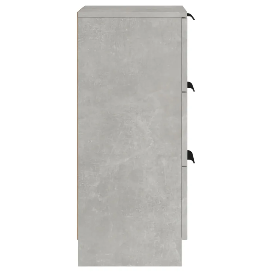 Buffets 2 pcs Gris béton 30x30x70 cm Bois d'ingénierie - 6