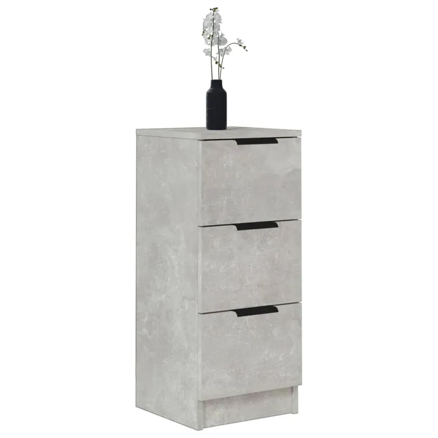 Buffets 2 pcs Gris béton 30x30x70 cm Bois d'ingénierie - 7