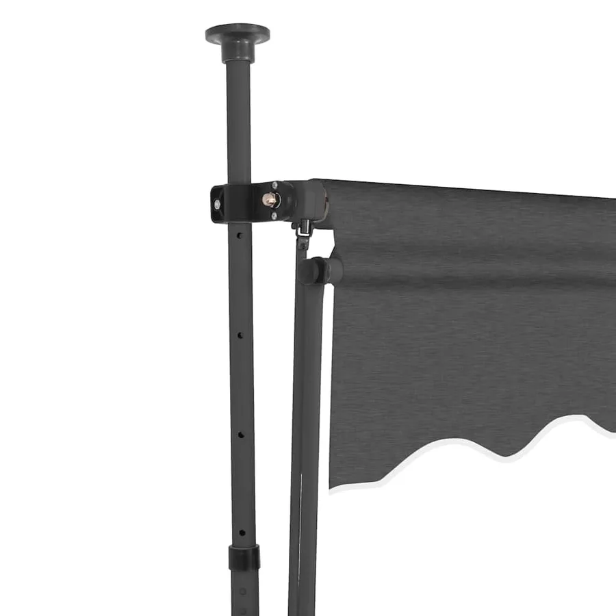 Auvent manuel rétractable avec LED 100 cm Anthracite - 4